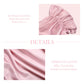 Product detail graphic for polka dot Isdal prayer dress showing ruffled sleeves and pink Armenian satin fabric.