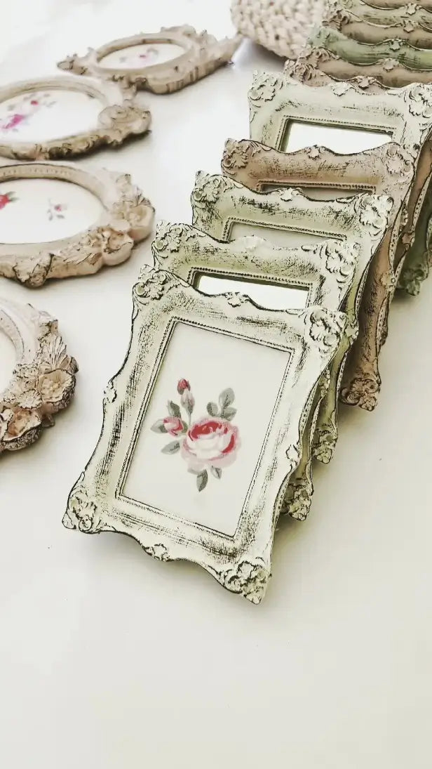 Load video: Rectangular shabby chic wall mirror with vintage-inspired frame for elegant cottage and country home décor