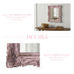 Pretty Shabby Wall Mirror Rectangular Vintage Pink Charm finish with text overlay and decorative design details