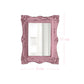 Pretty Shabby Wall Mirror – Rectangular Chic pink showing dimensions on white background