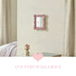 Pretty Shabby Wall Mirror – Rectangular Chic on white wall above table with vase and Country Wall Grace label
