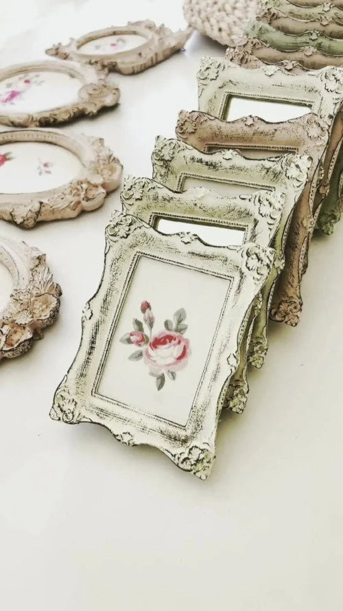 Load video: Rectangular shabby chic wall mirror with vintage-inspired frame for elegant cottage and country home décor
