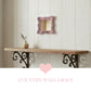 Pretty Shabby Wall Mirror – Square Chic above wooden console table with vase against paneled wall