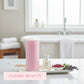 Rose Pillar Candle pink pillar candle shown for bathroom spa decor and classic beauty styling