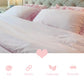 Ruffled Bedding Set pink ruffled pillow with soft, durable, breathable fabric features