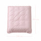 Ruffled Duvet Cover dimensions and size information on white background