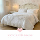 Ruffled Duvet Cover featuring heart design and country style details on bedding