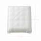 Ruffled Duvet Cover dimensions displayed on white background in off-white