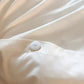 Ruffled Duvet Cover with white button closure and fabric detail