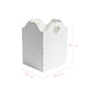 Rustic Heart Cut Out Wooden Basket dimensions shown on white background
