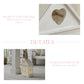 Rustic Wooden Heart Cut-Out Lantern LED lantern details showing wooden design and heart cut-out