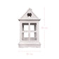 Rustic Wooden Heart Cut-Out Lantern with solid wood heart cutouts on white background