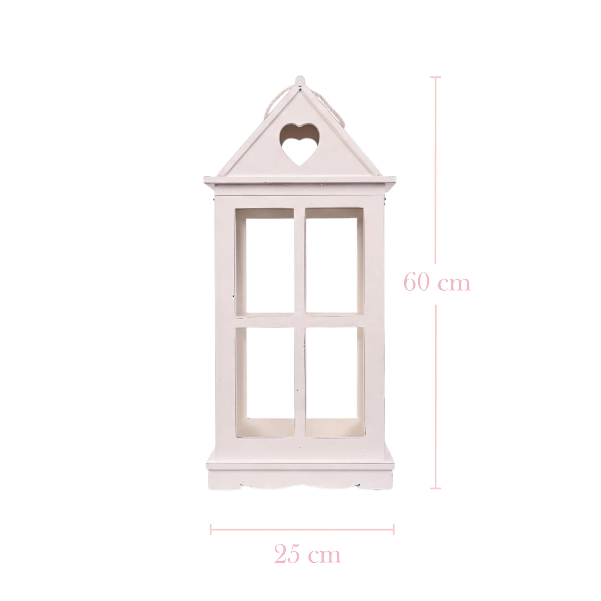 White lanterns with heart designs with dimension and white background
