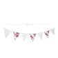 Shabby Chic Fleur & Polka Dot Pennant Banner Flag with a 300 cm length measurement displayed against a white background.