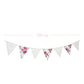 Shabby Chic Fleur & Polka Dot Pennant Banner Flag with a 300 cm length measurement displayed against a white background.