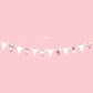 Floral and polka dot fabric pennant bunting