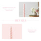 Twister Dinner Candles pale pink details showing elegant spiral shape and candle design