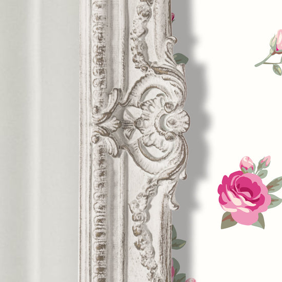 Pretty Shabby Wall Mirror – Rectangular Vintage