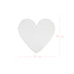 White heart wooden tray with pink 30 cm measurement lines and text on a solid white background.