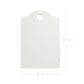 White rectangular serving board with dimensions on a white background