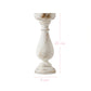 Wooden candle holder dimensions on a white background