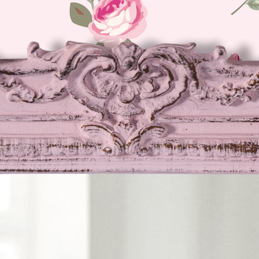 Pretty Shabby Wall Mirror – Rectangular Vintage