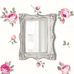 Rectangular vintage-inspired wall mirror