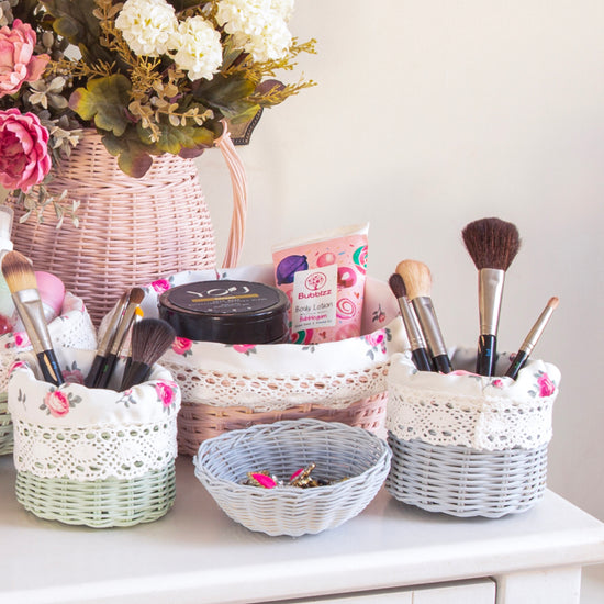 cottage round wicker basket