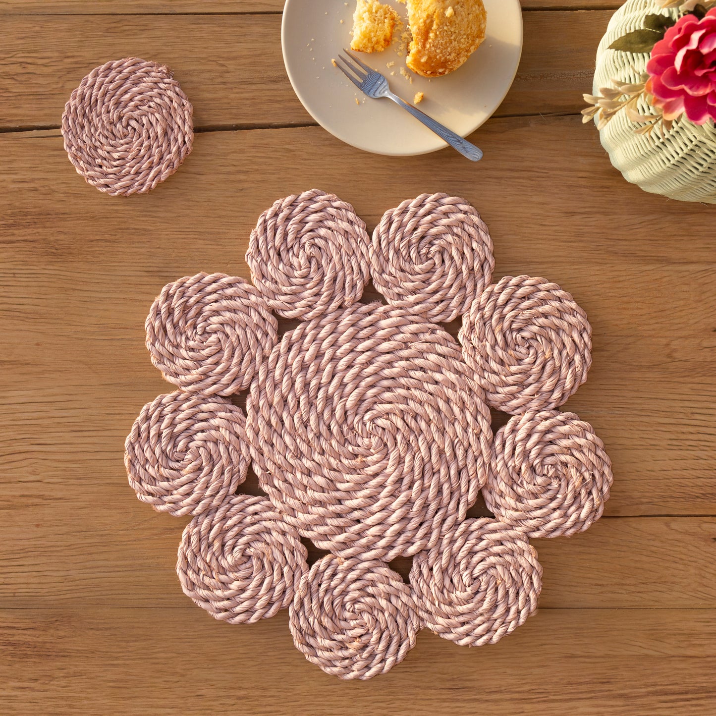 halfa flower shape placemat