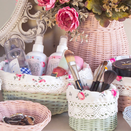 cottage round wicker basket